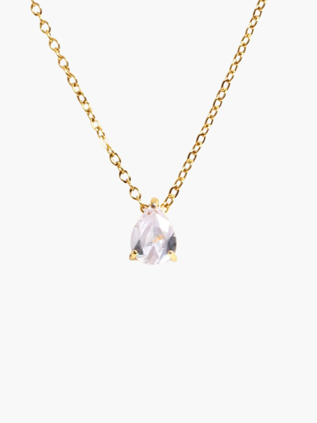 ZEYA - Lilith Necklace - Teardrop Pendant with Birthstone Zirconia Stones for Women