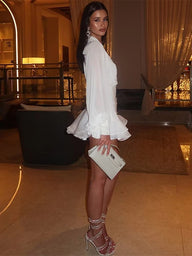 Lillian Chiffon Rüschenkleid