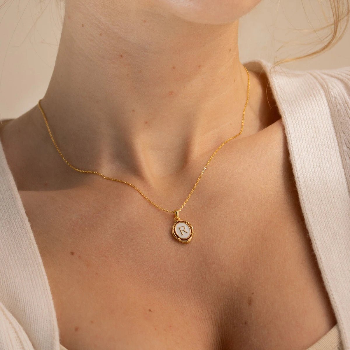 ZEYA - Liza Initial Pendant Necklace