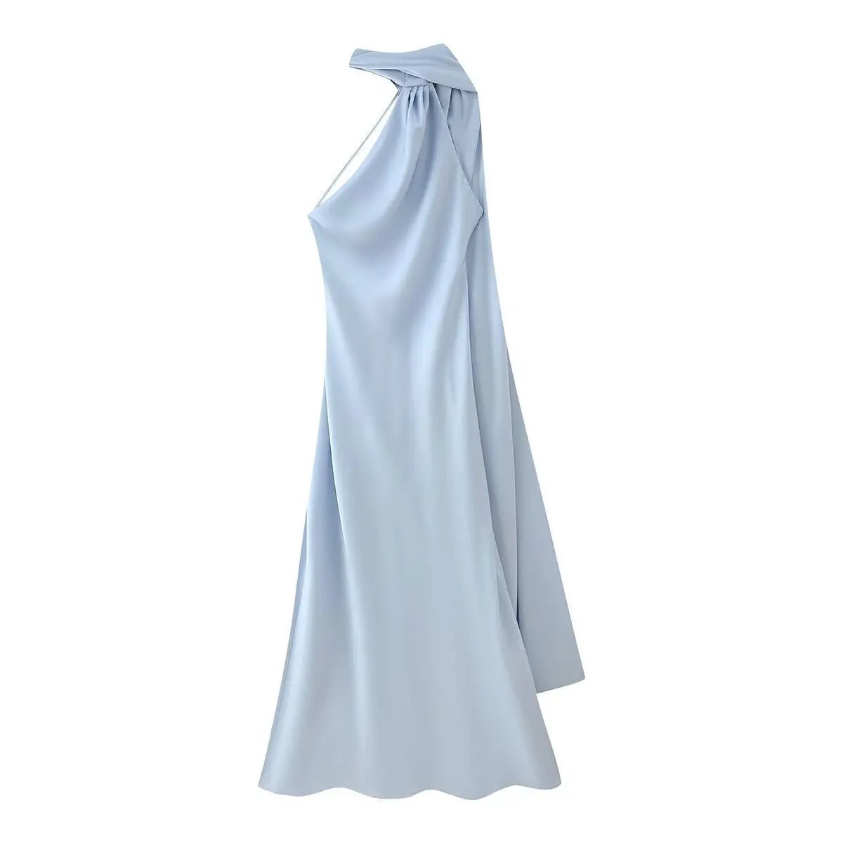 ZEYA - Loredana Halter Silk Satin Maxi Dress