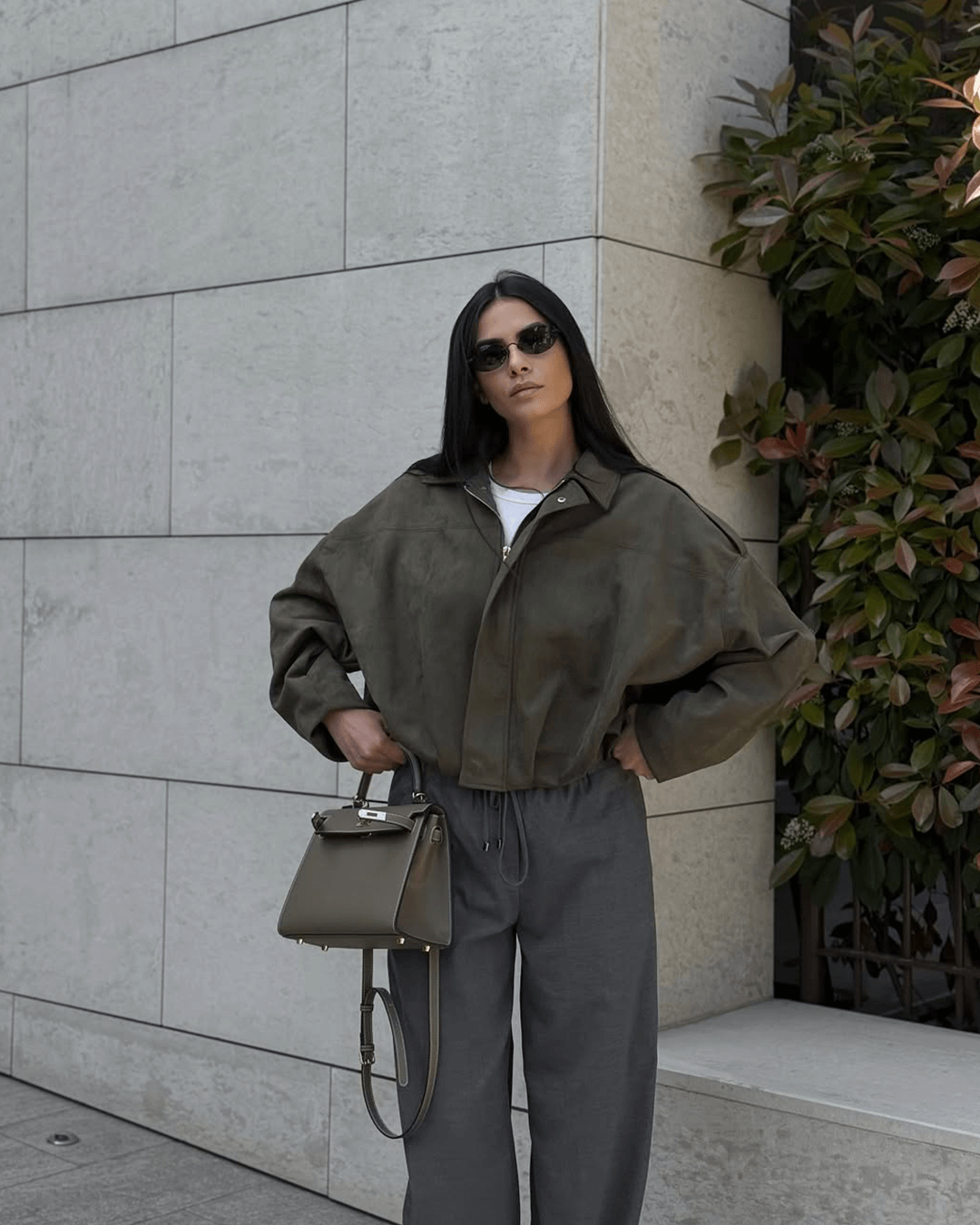 ZEYA - Lori Suede Bomber Jacket