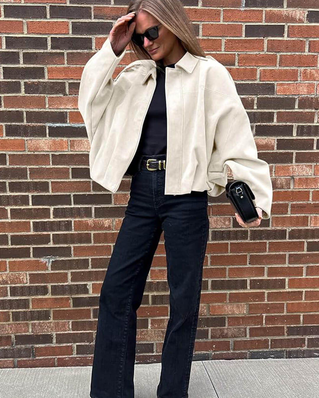 ZEYA - Lori Suede Bomber Jacket