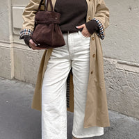 Lucy Trenchcoat mit karierten Details