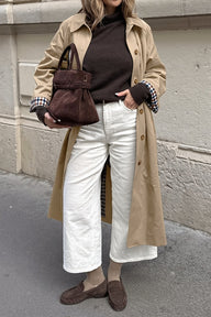 Lucy Trenchcoat mit karierten Details