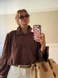 Lydia kurze Jacke in Wildlederoptik