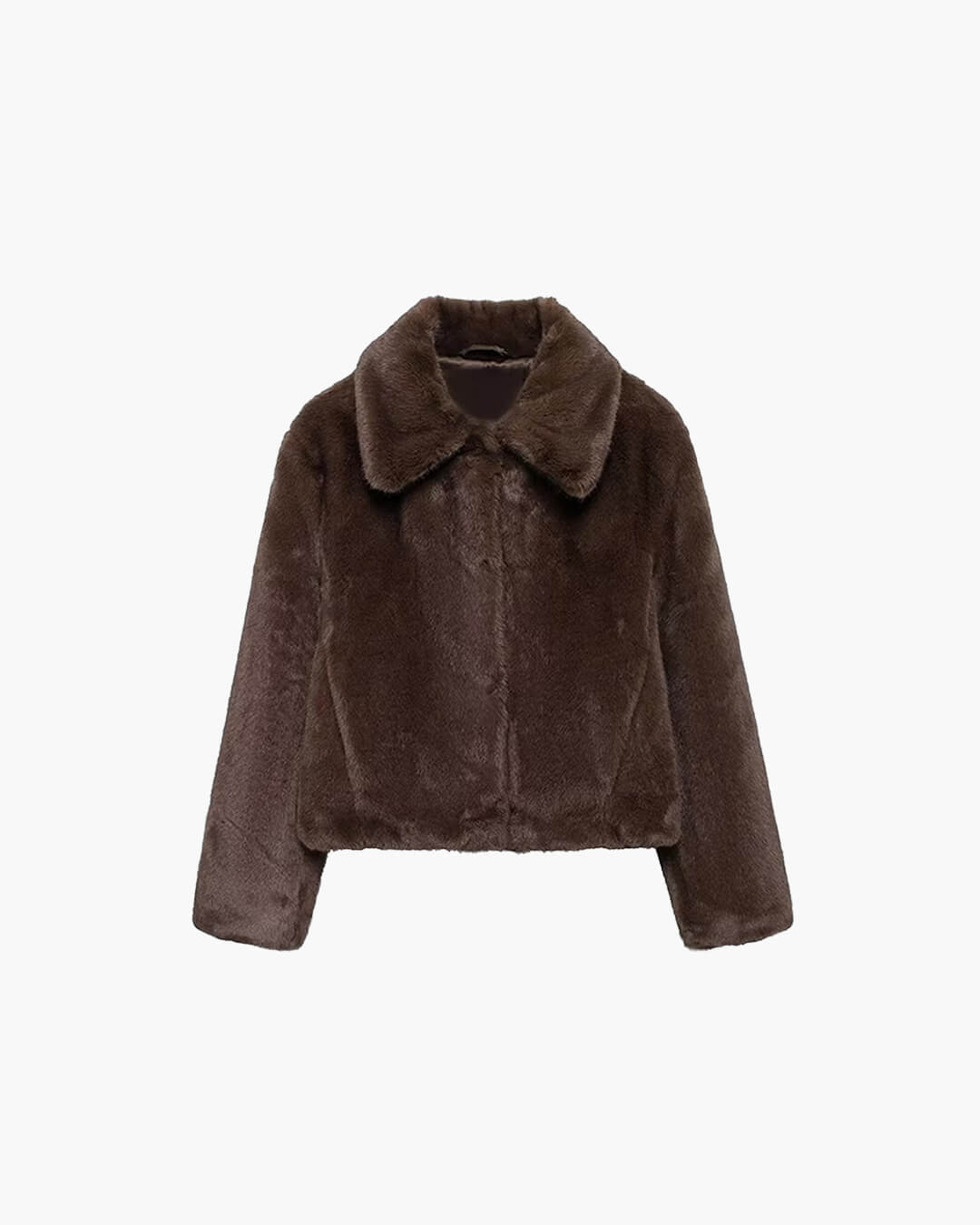 ZEYA - Maddie Short Faux Fur Collared Coat