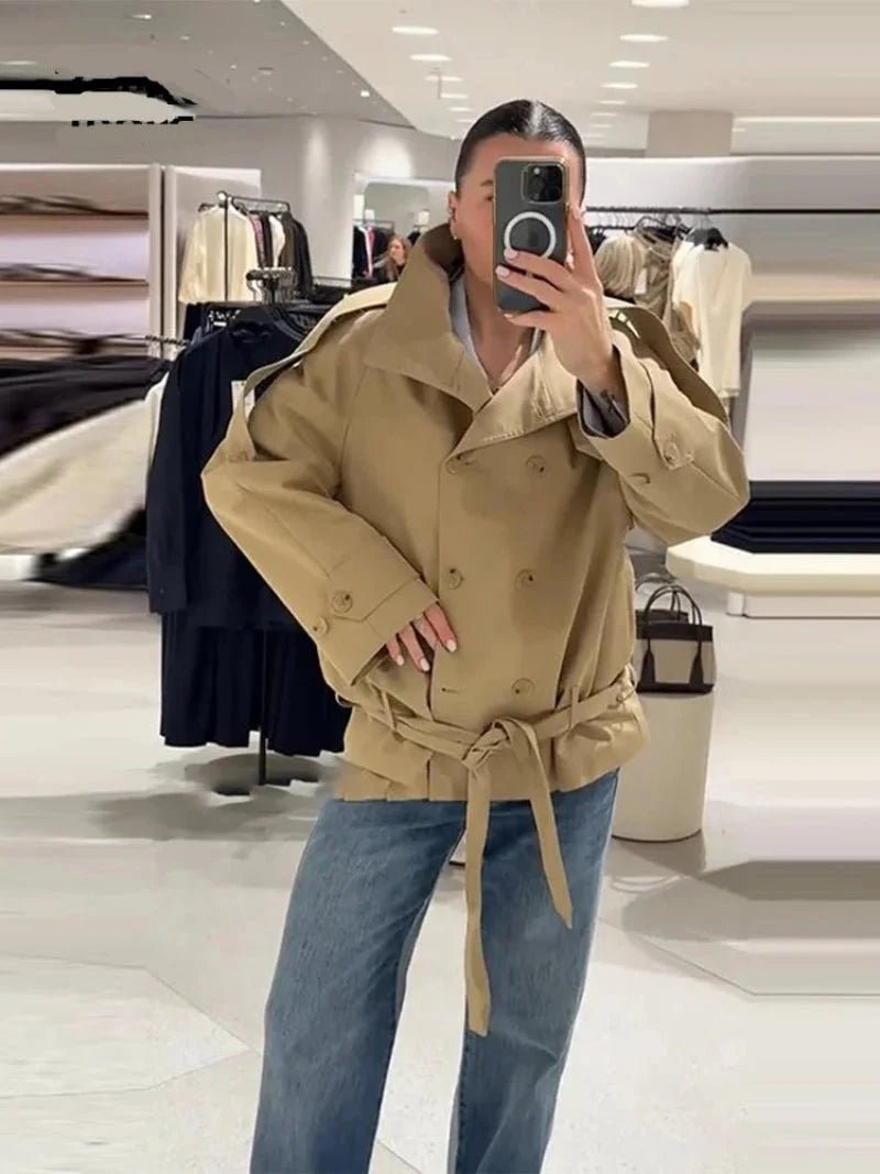 ZEYA - Maria High Neck Utility Trench Coat
