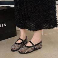Marilyn Strass Mesh Ballerinas