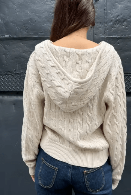 ZEYA - Melanie High Neck Zip Up Knit Cardigan