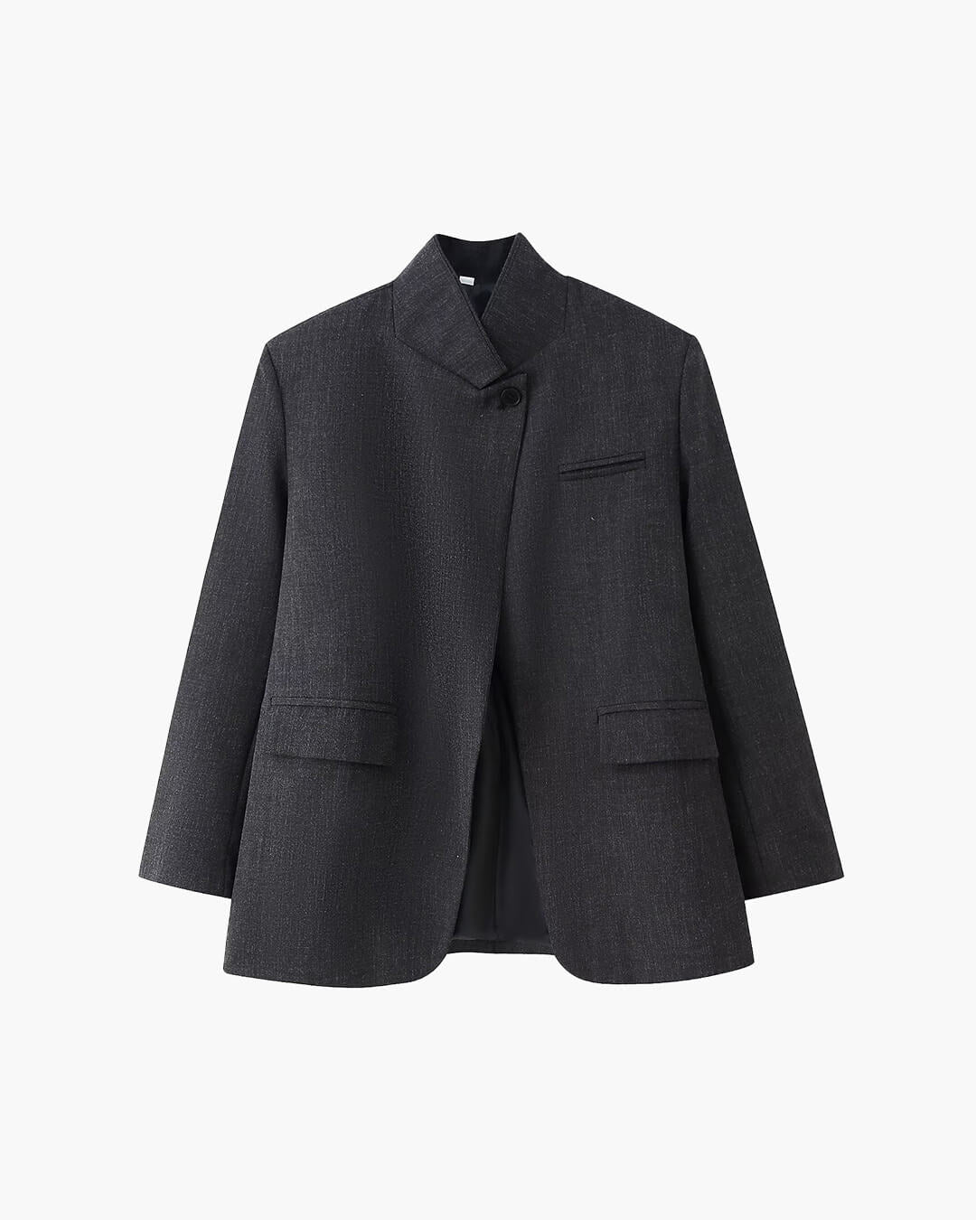 ZEYA - Melanie Plaid Stand Collar Blazer
