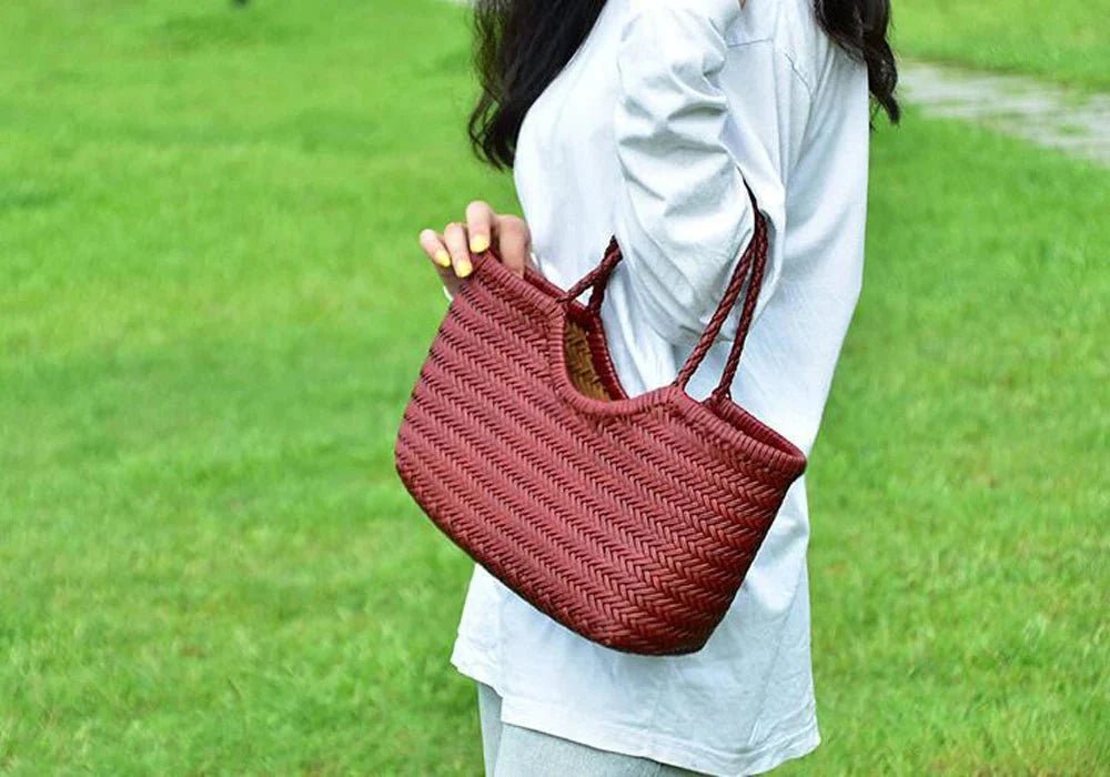 ZEYA - Melisande Woven Leather Tote Bag
