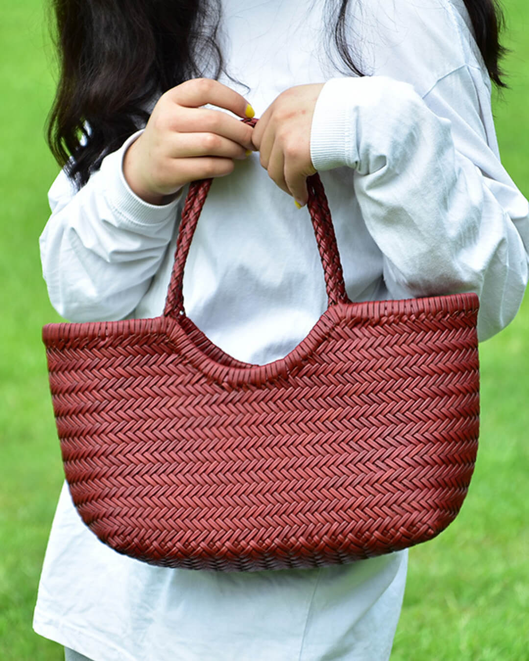 ZEYA - Melisande Woven Leather Tote Bag
