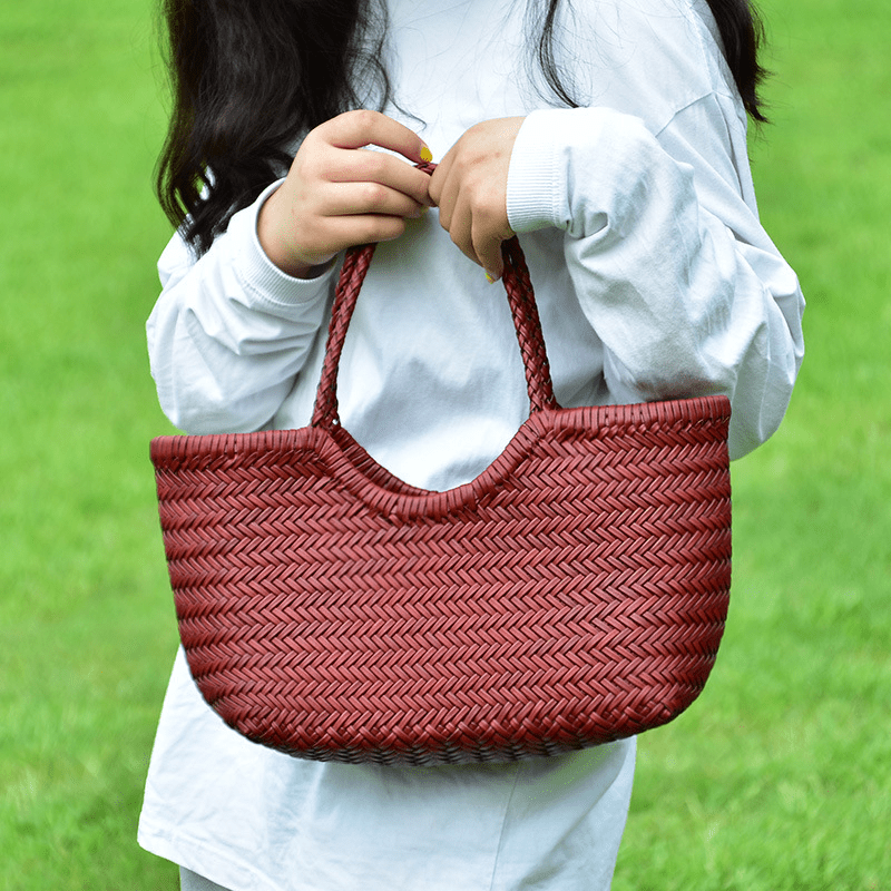 ZEYA - Melisande Woven Leather Tote Bag