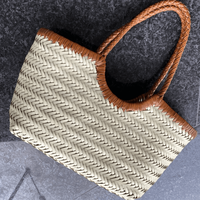 ZEYA - Melisande Woven Leather Tote Bag