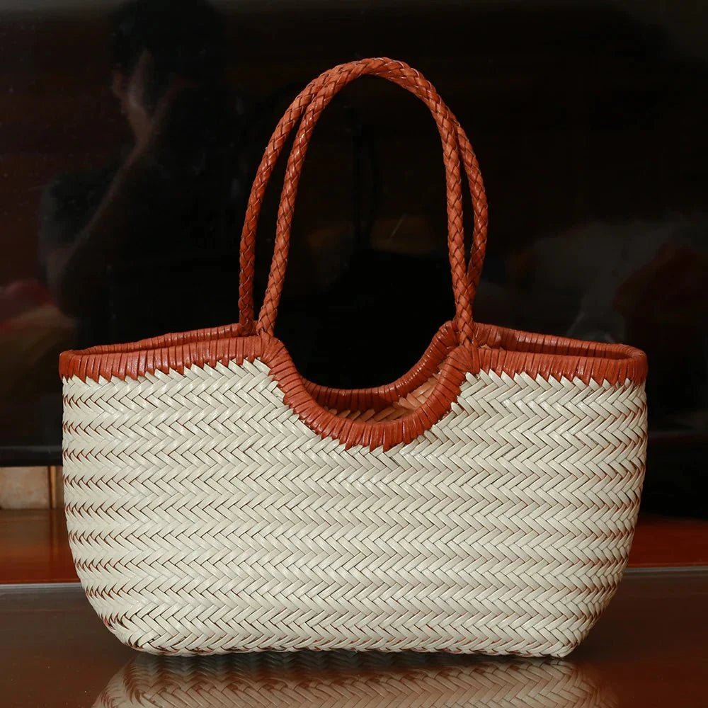 ZEYA - Melisande Woven Leather Tote Bag