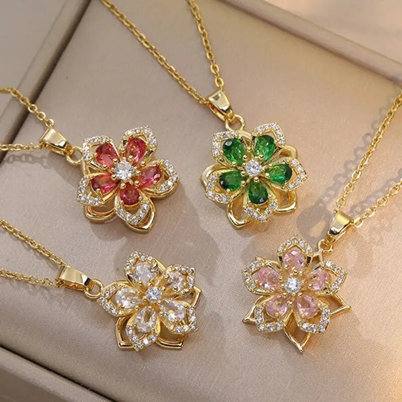 ZEYA - Mia Flower Pendant Necklace