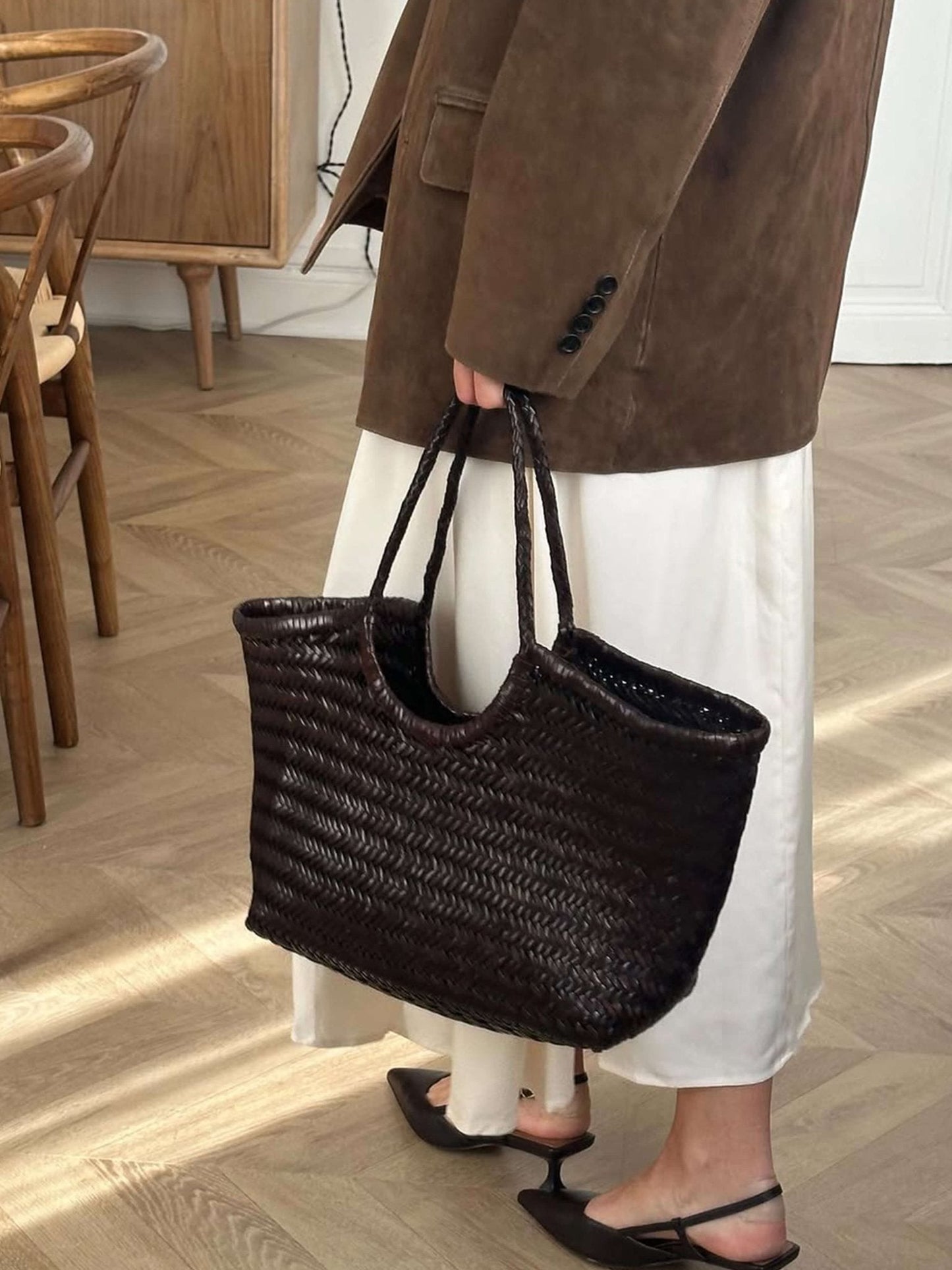 ZEYA - Mica Woven Faux Leather Bag