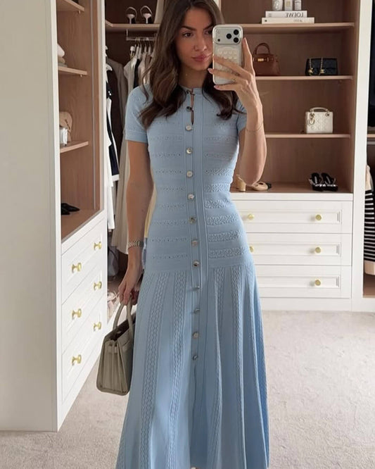 ZEYA - Milena Ribbed Knit Midi Dress