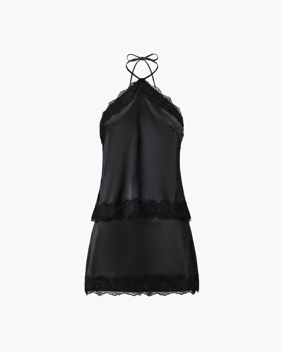 ZEYA - Miranda Satin Halter Two-Piece Set