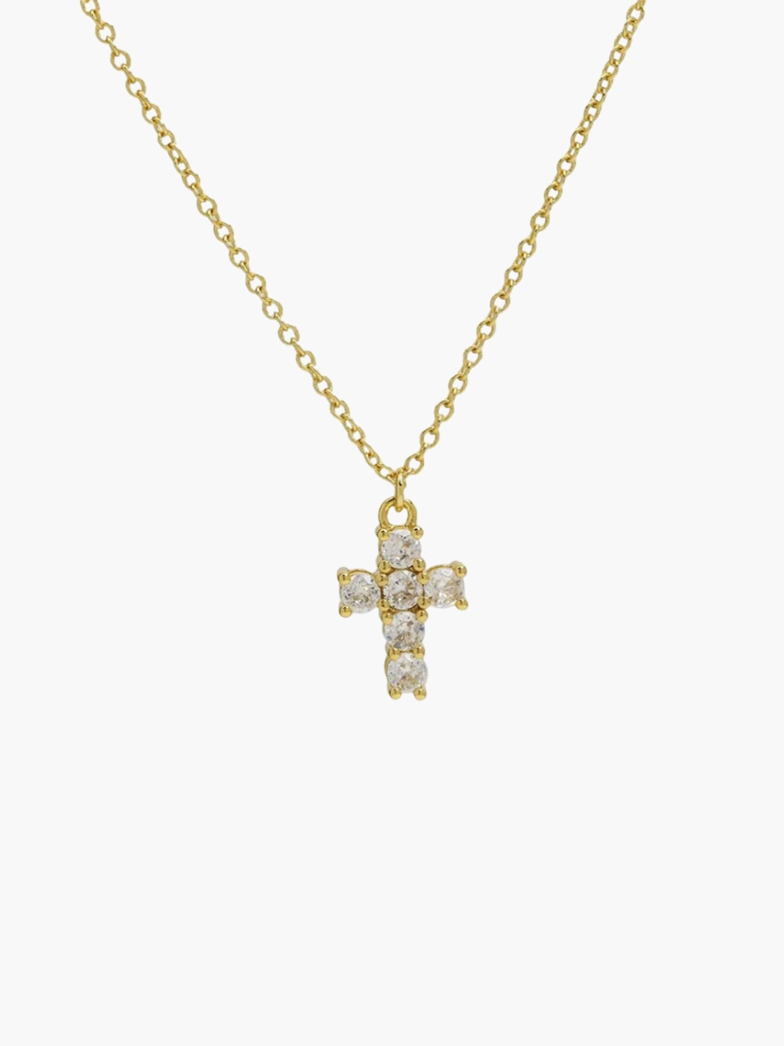 ZEYA - Miya Birthstone Necklace - Elegant Cross Pendant with Zircon for Women
