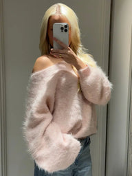 Myrtle Off-Shoulder weicher Strickpullover