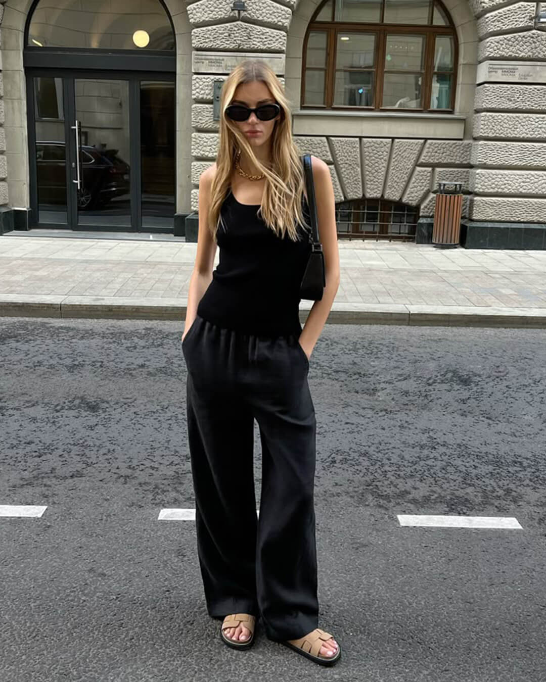 ZEYA - Nenita Wide Leg Satin Trousers
