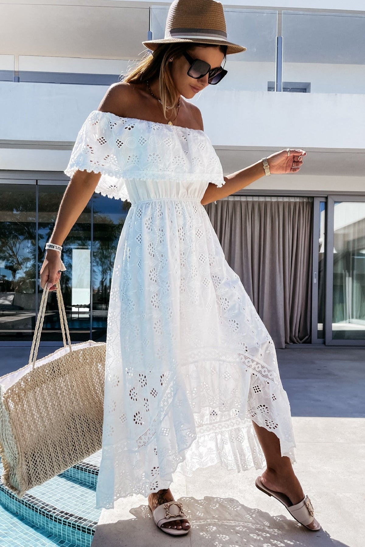 ZEYA - Nicole Boho Off-Shoulder Maxi Dress