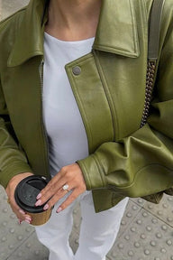 Nina Vintage Kunstlederjacke
