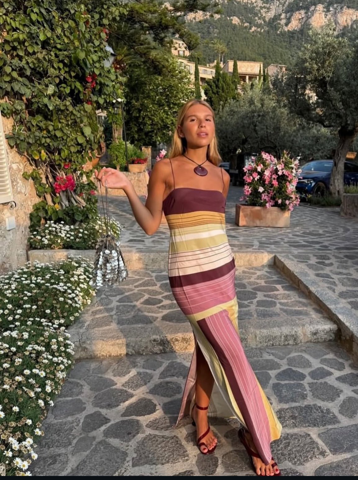 ZEYA - Olea Striped Knit Midi Dress
