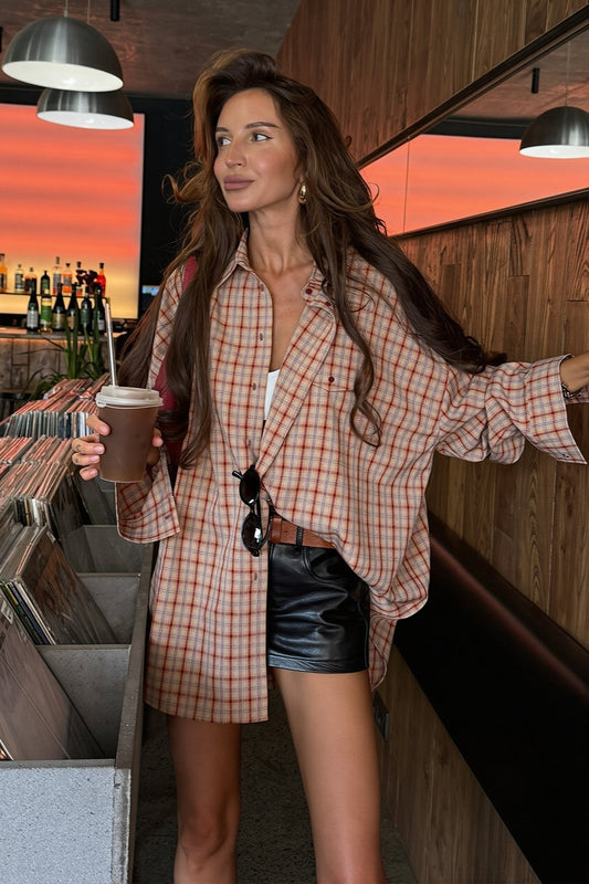 ZEYA - Olivia Oversized Plaid Shirt Blouse
