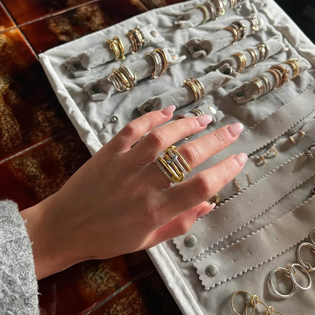 ZEYA - Ophelie Luxe Gemstone Five - Stack Ring