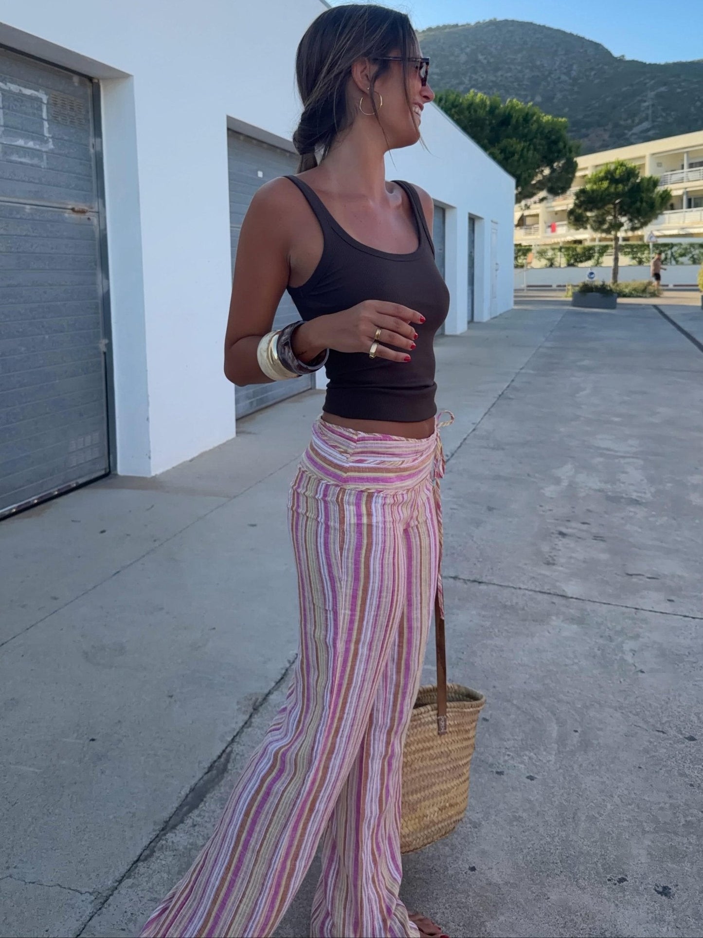 ZEYA - Oriana Striped Palazzo Pants