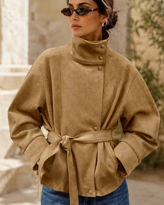 ZEYA - Rebecca Lace-Up Suede Jacket