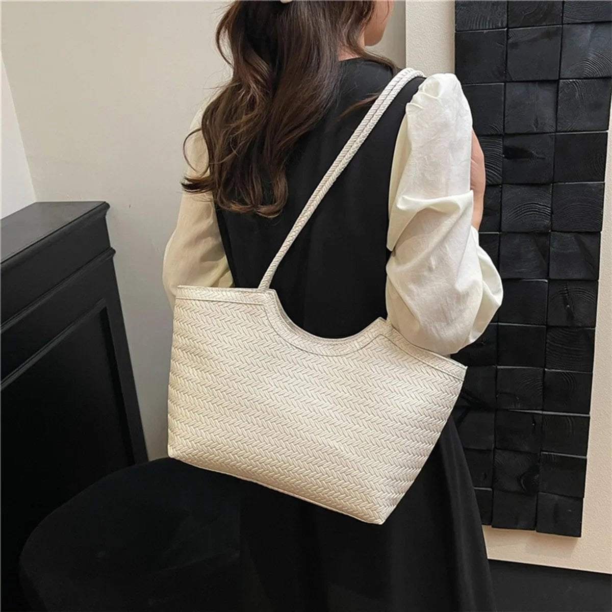 ZEYA - Romy Textured Weave Handbag