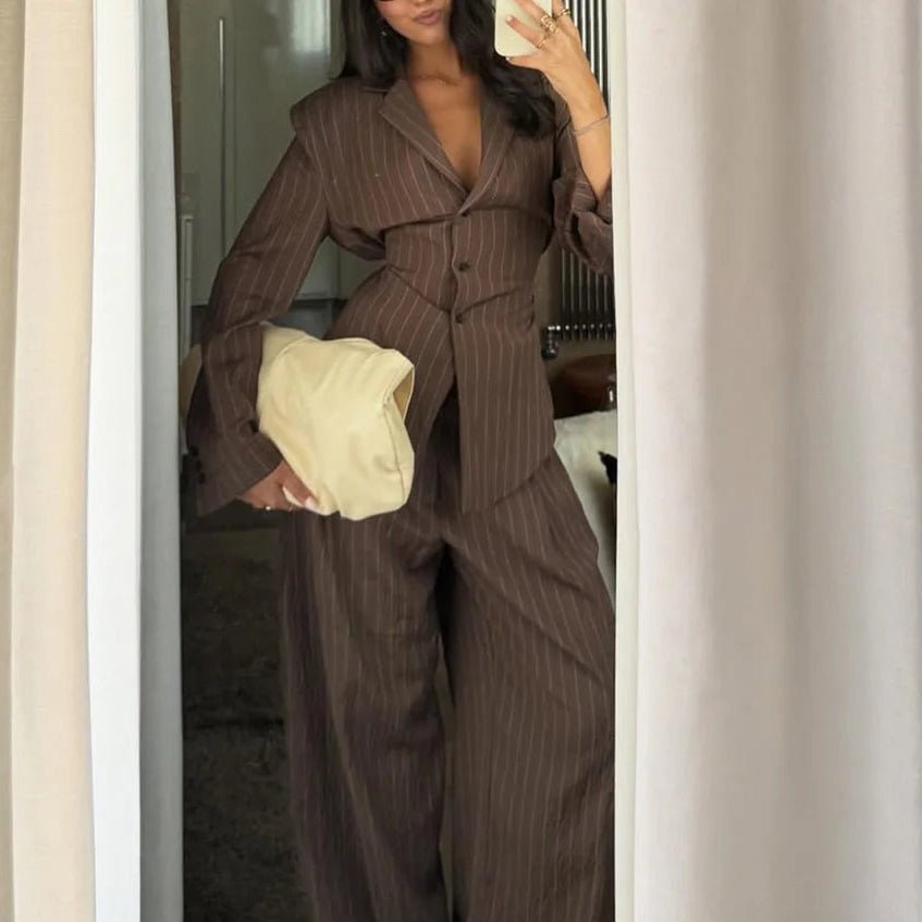 ZEYA - Ruby Pinstripe Pant Suit