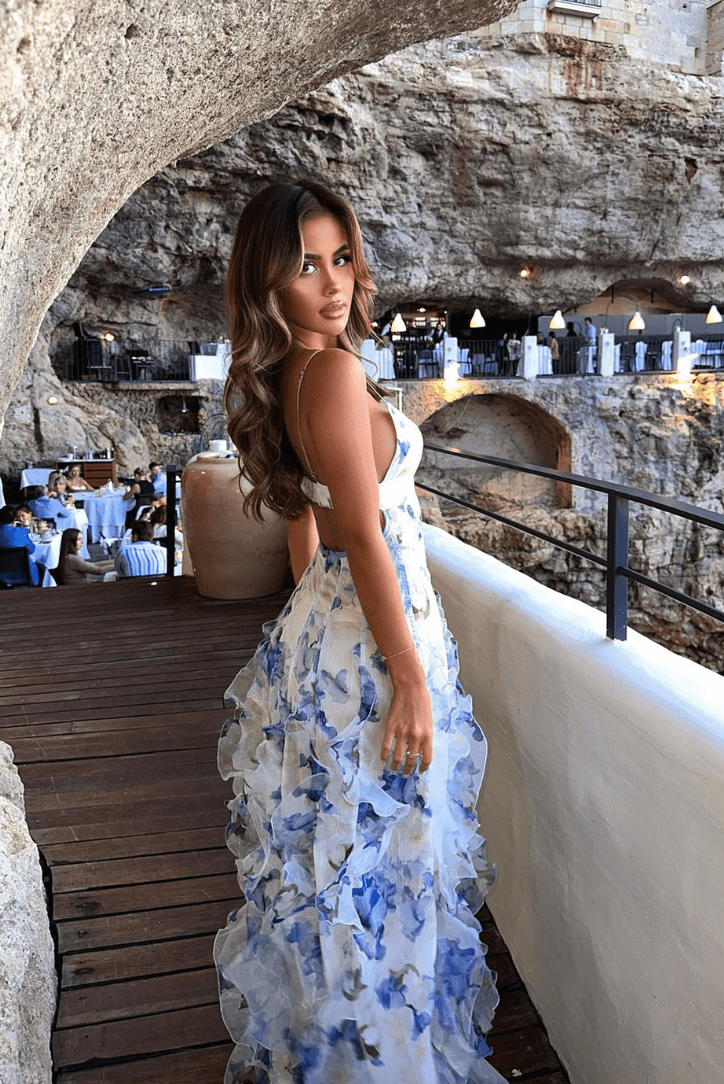 ZEYA - Ruffa Ruffled Floral Maxi Dress