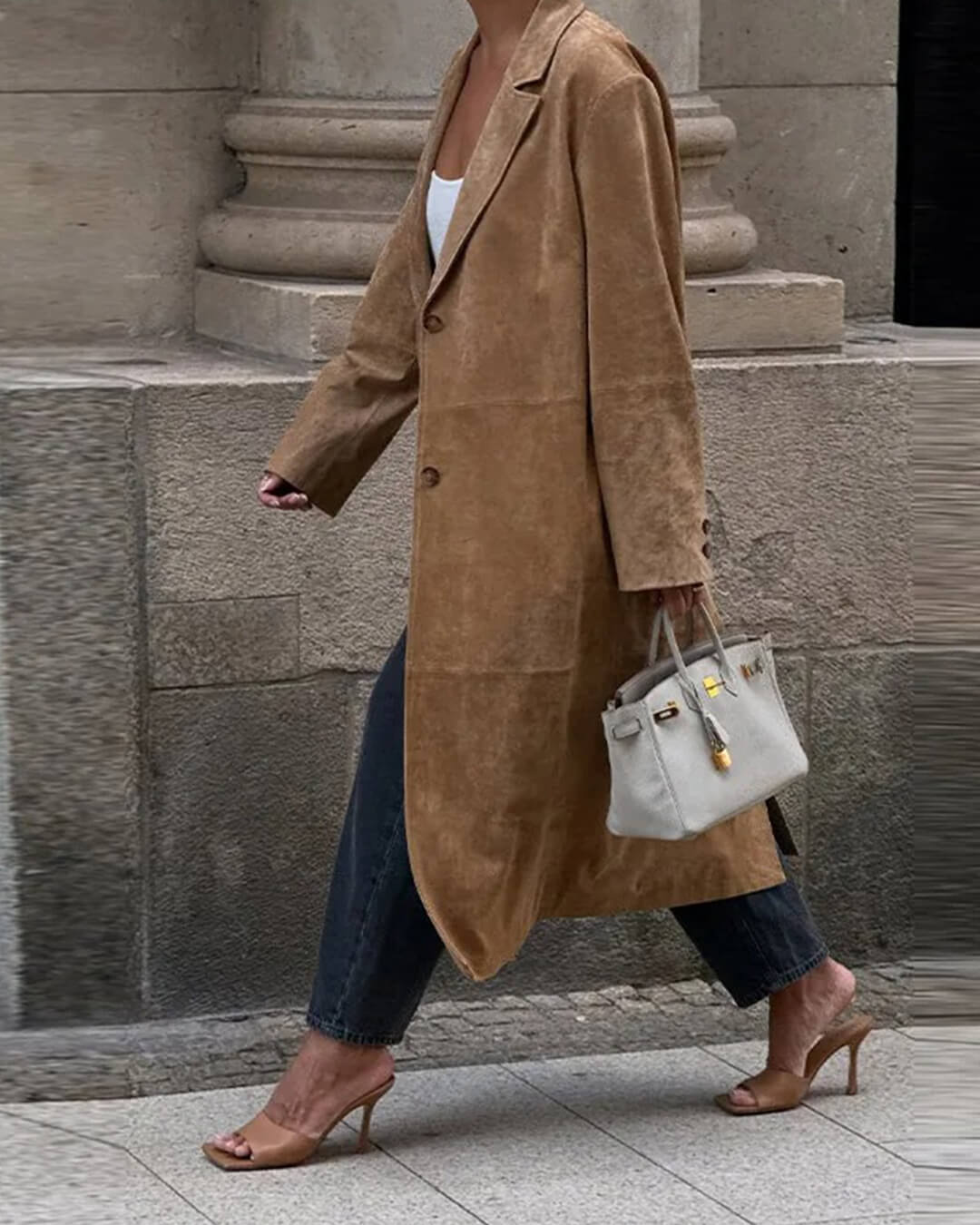 ZEYA - Sabrina Suede Trench Coat