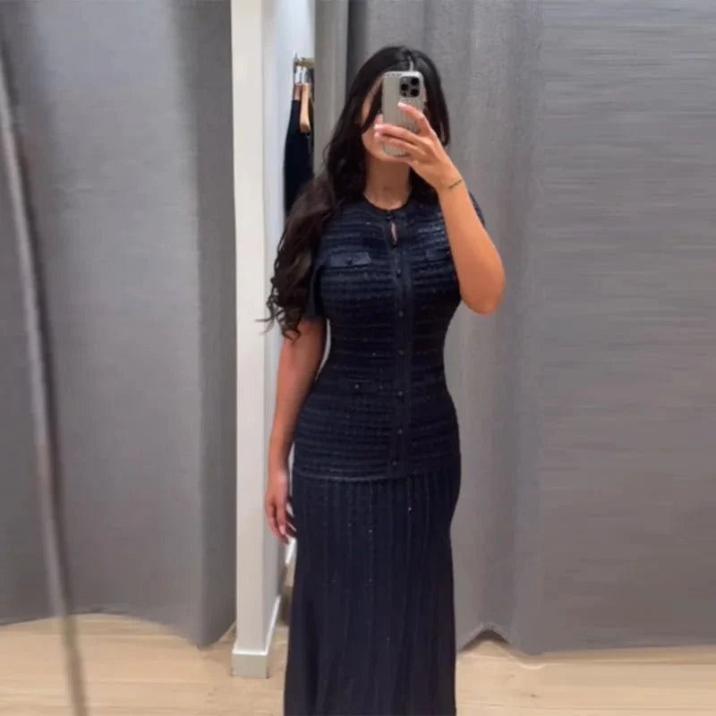 ZEYA - Sadie Sequin Knit Maxi Dress
