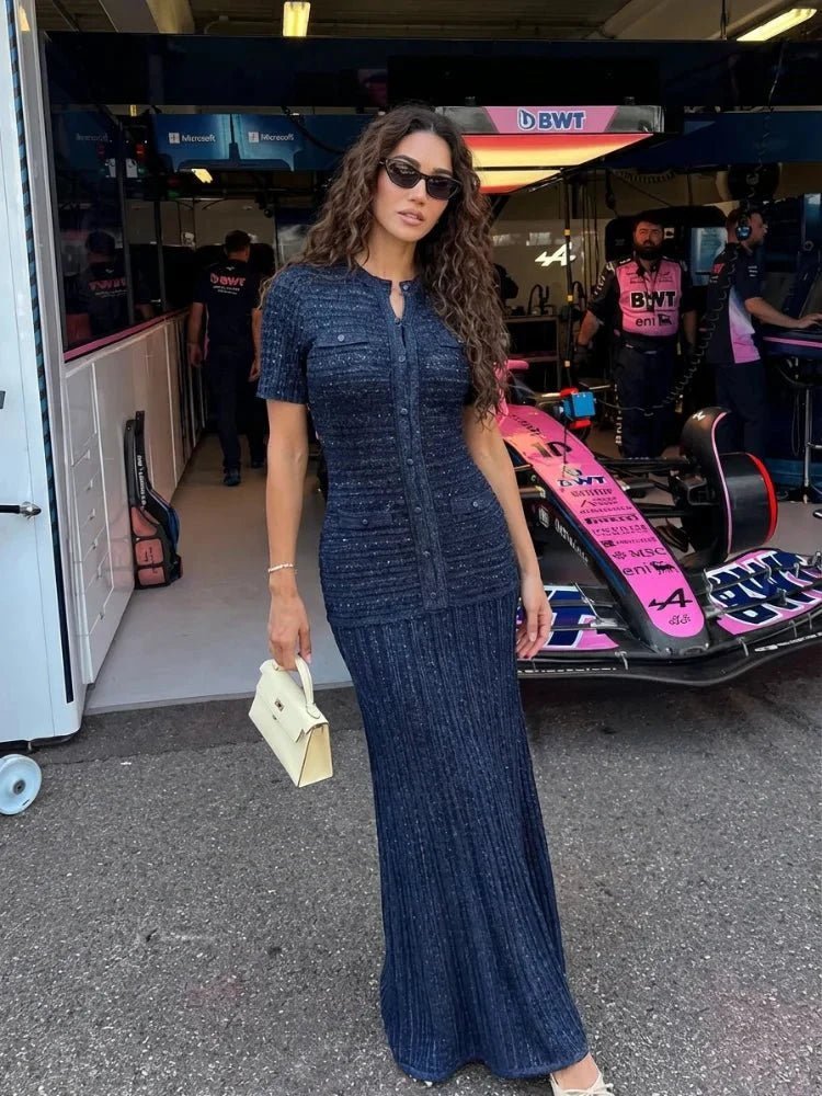 ZEYA - Sadie Sequin Knit Maxi Dress