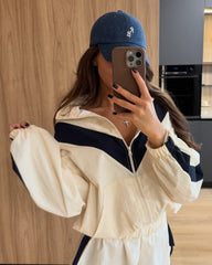 Sandra Windbreaker-Set mit Shorts und Zickzackmuster