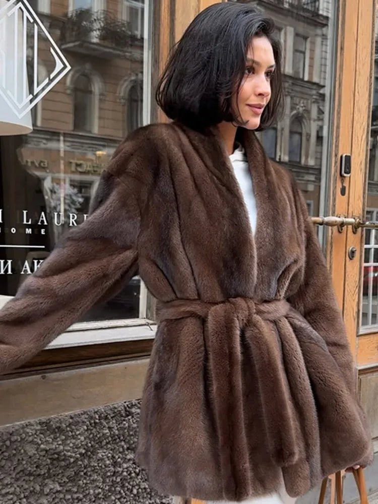 ZEYA - Seve Belted Faux Fur Jacket