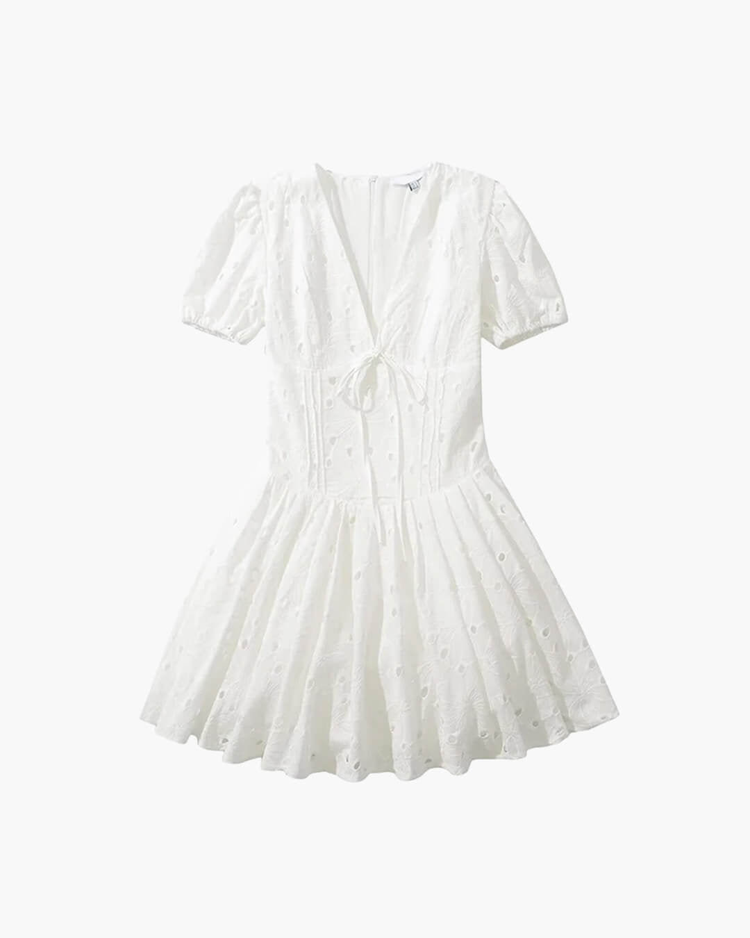 ZEYA - Shayne Puff Sleeve Embroidered Mini Dress
