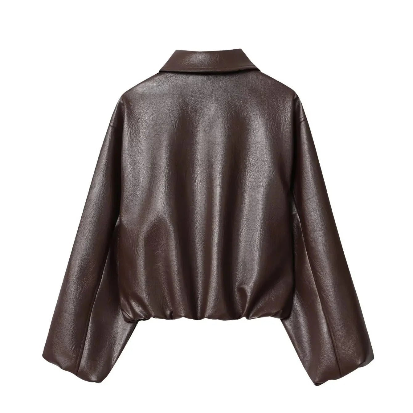 ZEYA - Sienna Faux Leather Bomber Jacket