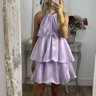 Amelia Organza Neckholder Mini-Kleid