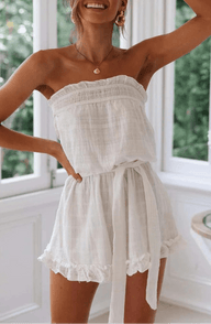 Ava Belted Tube Jumpsuit