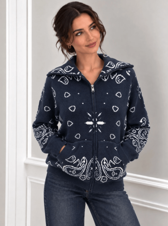 ZEYA - Stacey Paisley Knitted Cardigan