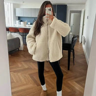 Suzette Teddyjacke mit Reißverschluss