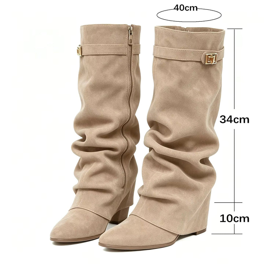 Teresa Stiefelmaße: Öffnung 40 cm, Schaft 34 cm, Absatz 10 cm