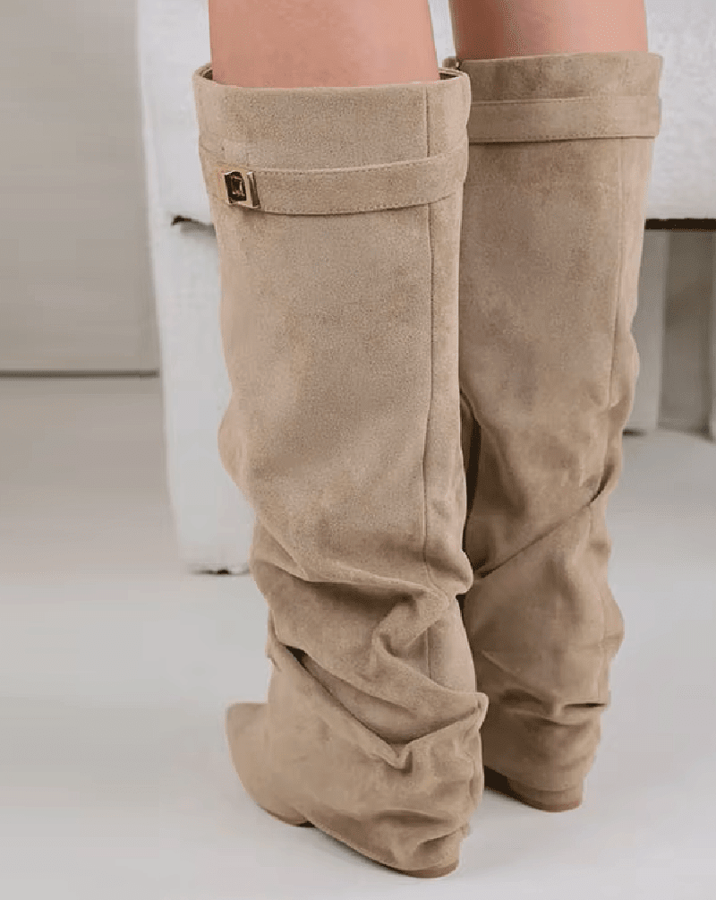 ZEYA - Teresa Slouchy Pointed Knee High Boots