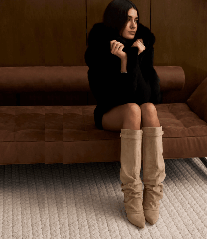 ZEYA - Teresa Slouchy Pointed Knee High Boots